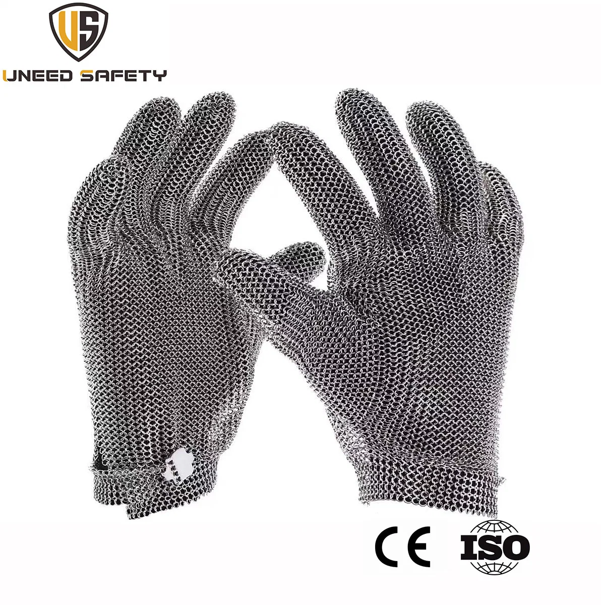 Stainless Steel Cut Resistant Ring Mesh Metal Safety Working Protective Glove for Work