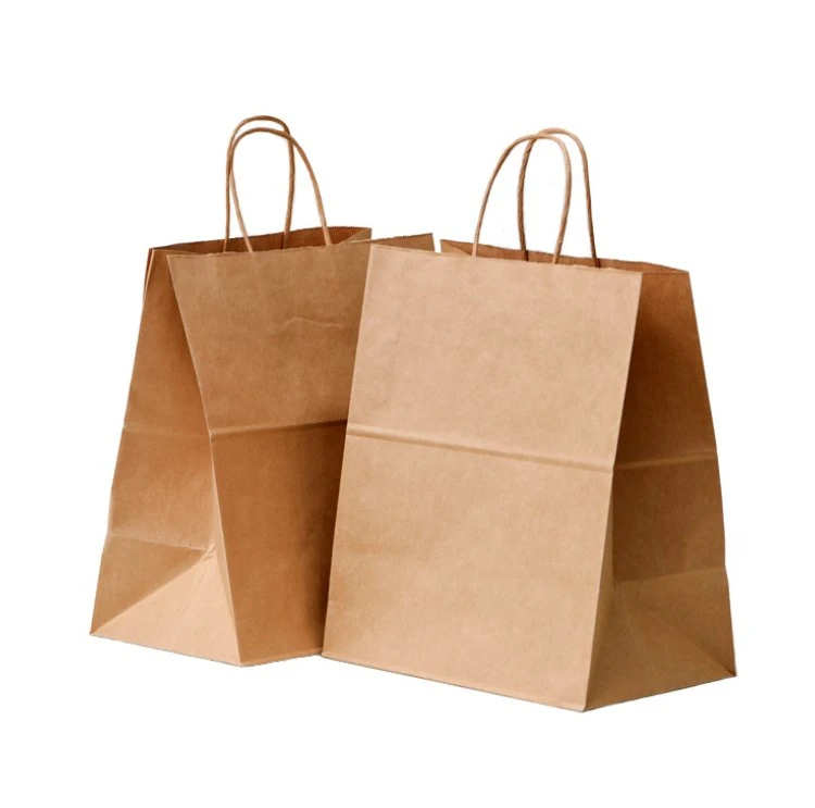 Personalizado de promoción de la bolsa de papel kraft para ir de compras