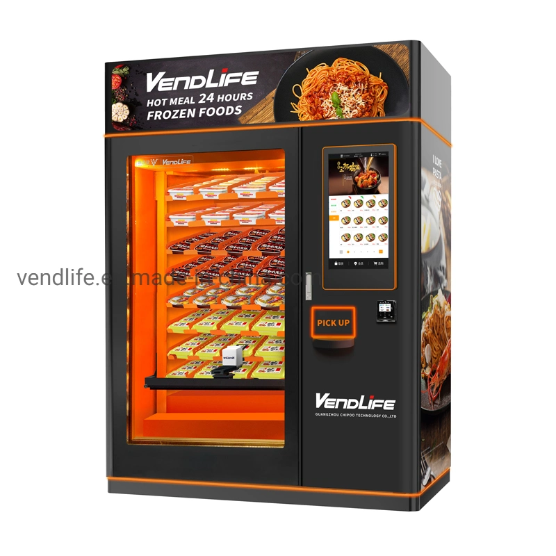 Pizza caliente máquina expendedora de alimentos fábrica de patatas frito Soup Touch Pantalla máquina expendedora té Snack Maquina Expendedora máquina expendedora completamente Automático