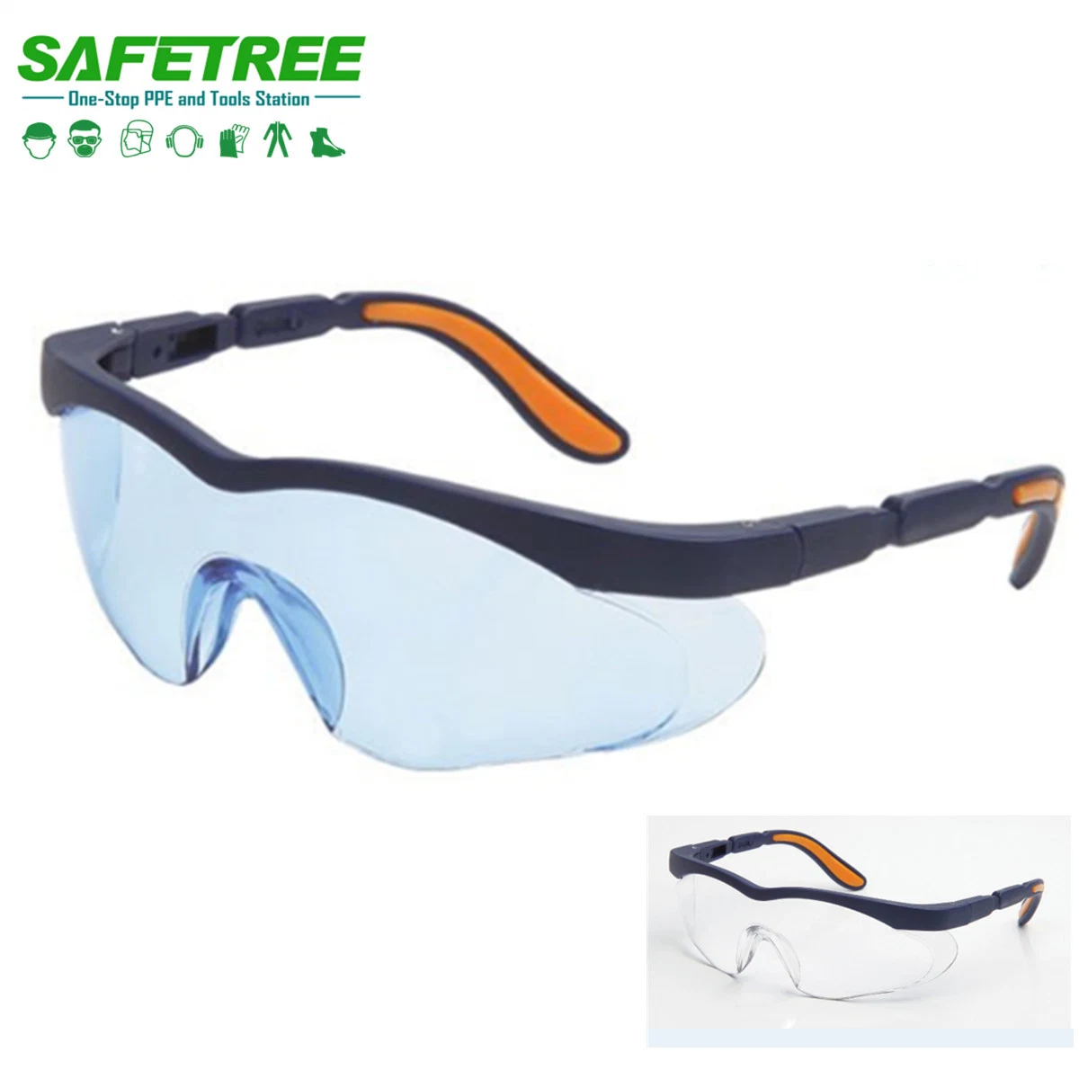 Safetree ANSI Z87.1 gafas Gafas de seguridad de protección contra arañazos anti niebla Gafas de seguridad