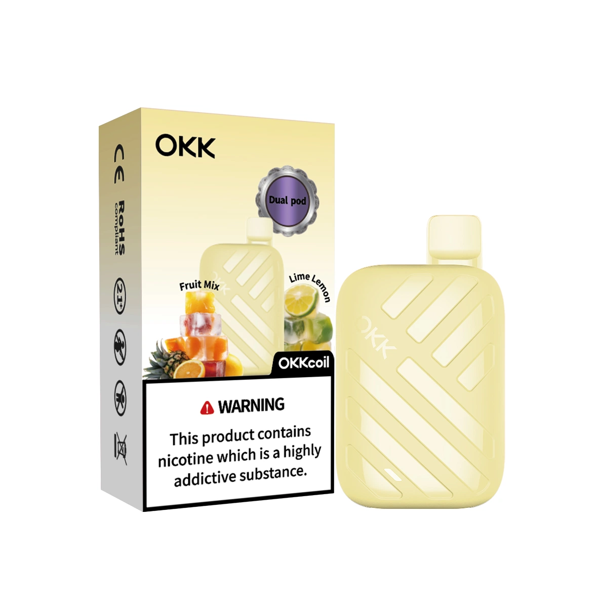 Okk - Pape descartável 10000 - Puffs um dispositivo - gosto de dois sabores 12 ml * 2