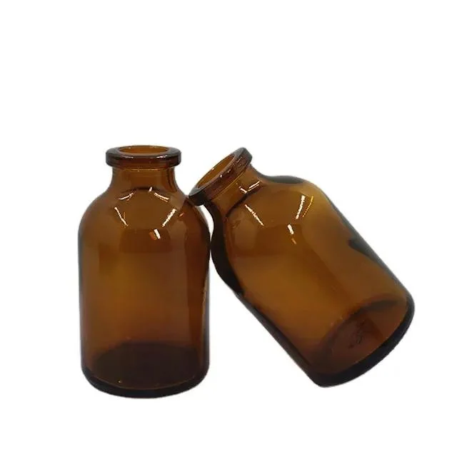 Pharmaceutical Amber and Clear Glass Bottle with Rubber Stopper Price