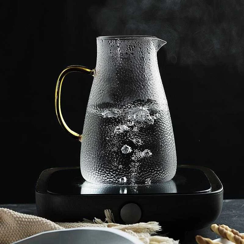 High quality/High cost performance Transparent Glass Carafe Water Pitcher Unique Glass Pitchers Water Jug