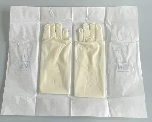 Textured 18 Inch Long Cuff Natural Rubber Gynecological Elbow Length Powder Free Sterile Latex Sterile Surgical Gloves