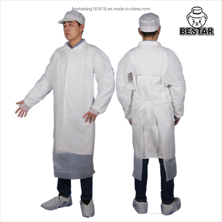 AAMI PB70 Level 2 Level 3 Surgical Waterproof Lightweight CPE Coat Gown