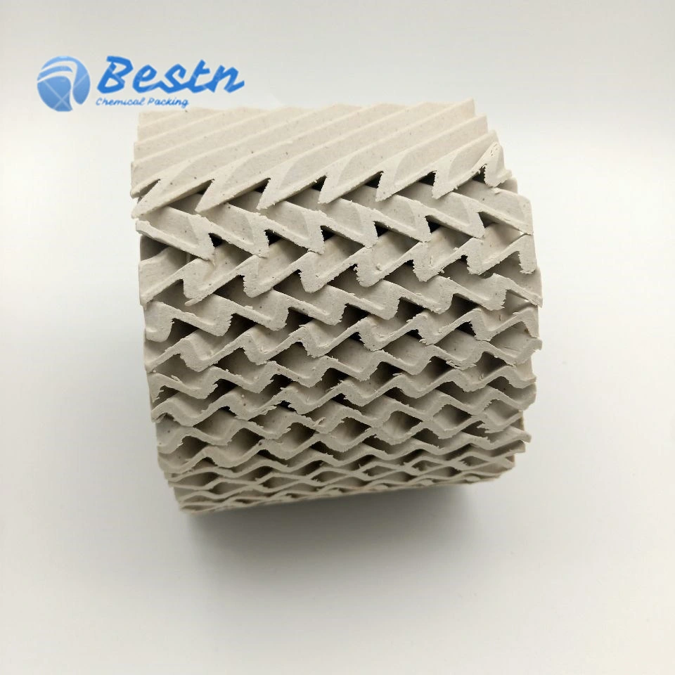 Light Corrugated Ceramic Packing 125X/Y Ceramic Structured Packing Tower Packing