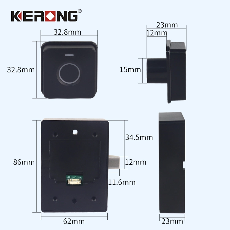 KERONG High Security Smart Fingerprint locks Finger Print Drawer Cabinet Lock