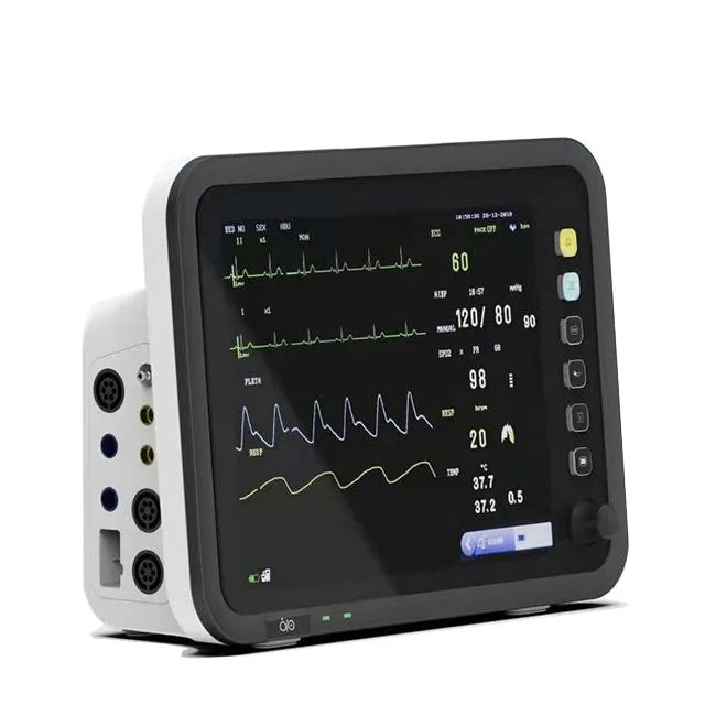 شهادة CE شاشة عرض مقاس 12.1 بوصة شاشة عرض محمولة متعددة المعلمات ICU Patient Monitor