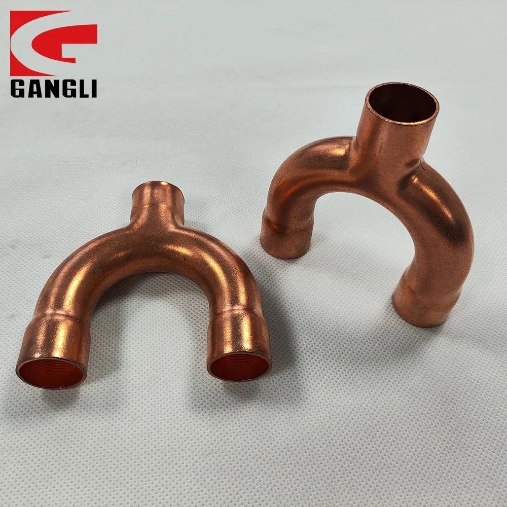 Import From China Air Conditioner Hydraulic Pipe Parts Copper Y-Shaped Tee Manufacture for Midea, Daikin, Gree, LG and So on