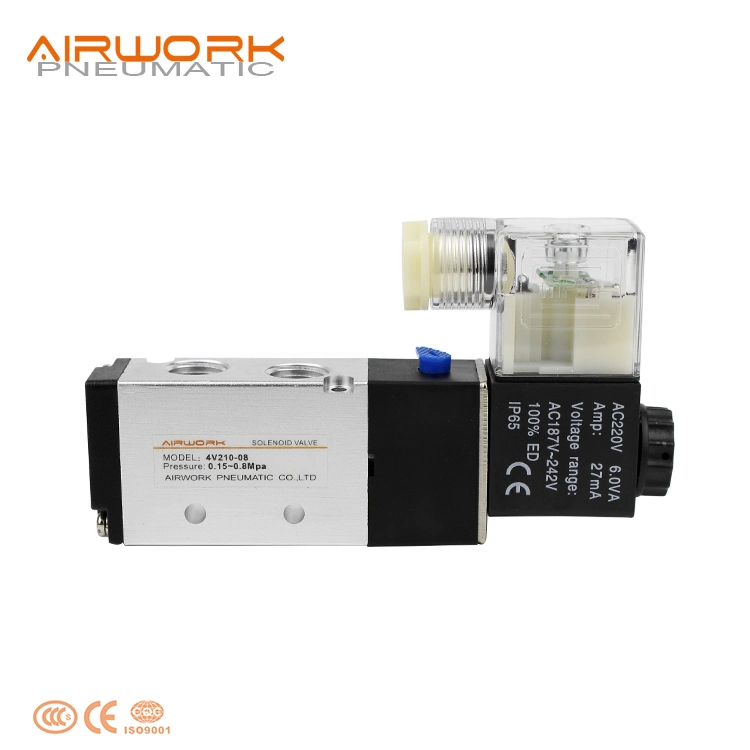 Airtac Type 4V210-06 4V210-08 5 2 Way Solenoid Valve Wiring Diagram Pneumatic Air Valve 12V