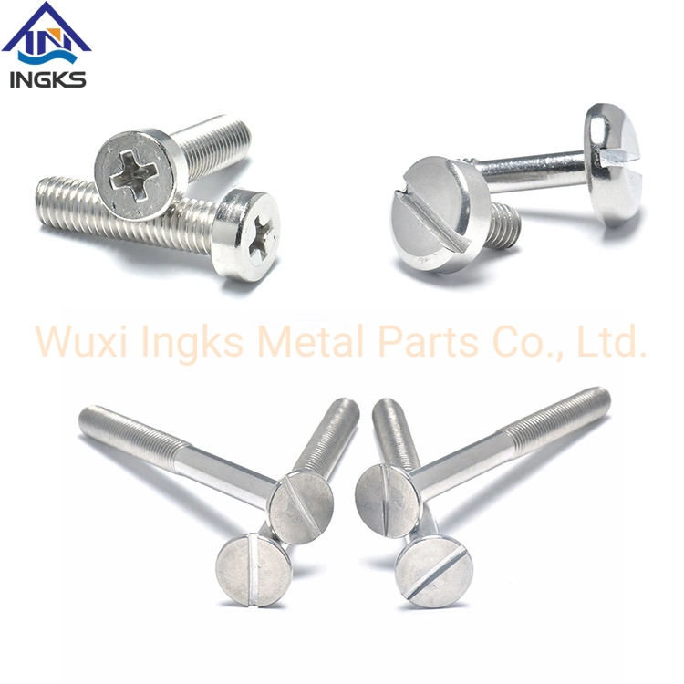 Ingks Stainless Steel Customized Phillips Pan Head Round Head Slotted Machine Screw