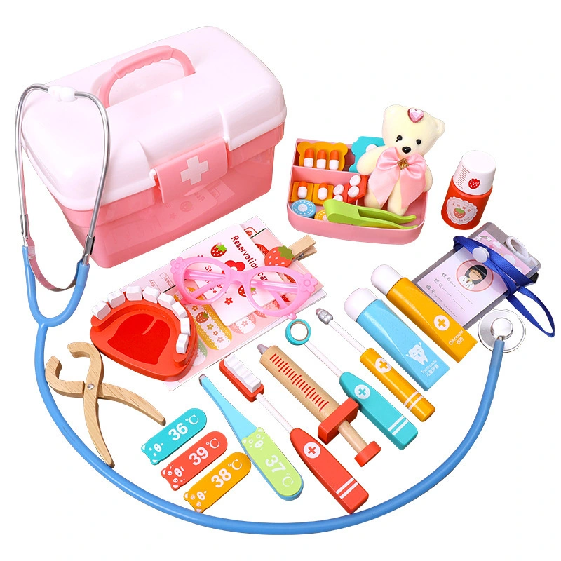 Ruun joie jouet médical Kids médecin prétendre jouer le rôle de simulation de kit de dentiste Box Rif jeu éducatif jouet pour enfants stéthoscope