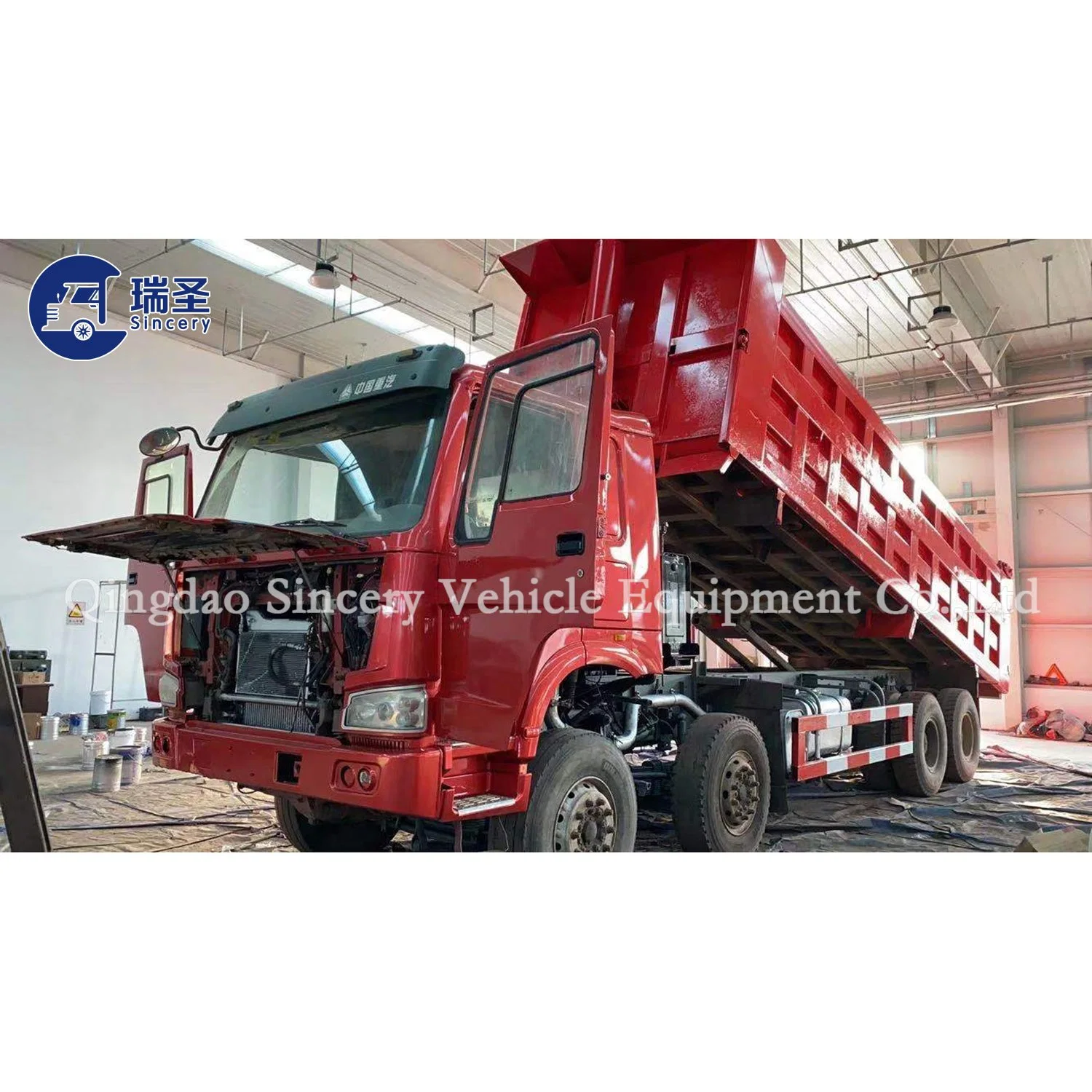 China utilizada máquina com bom preço para a África Sinotruk HOWO 6*4 e 8*4 371-375HP A HP Caminhão Trator Rodas 10 12 Rodas Caminhão Basculante