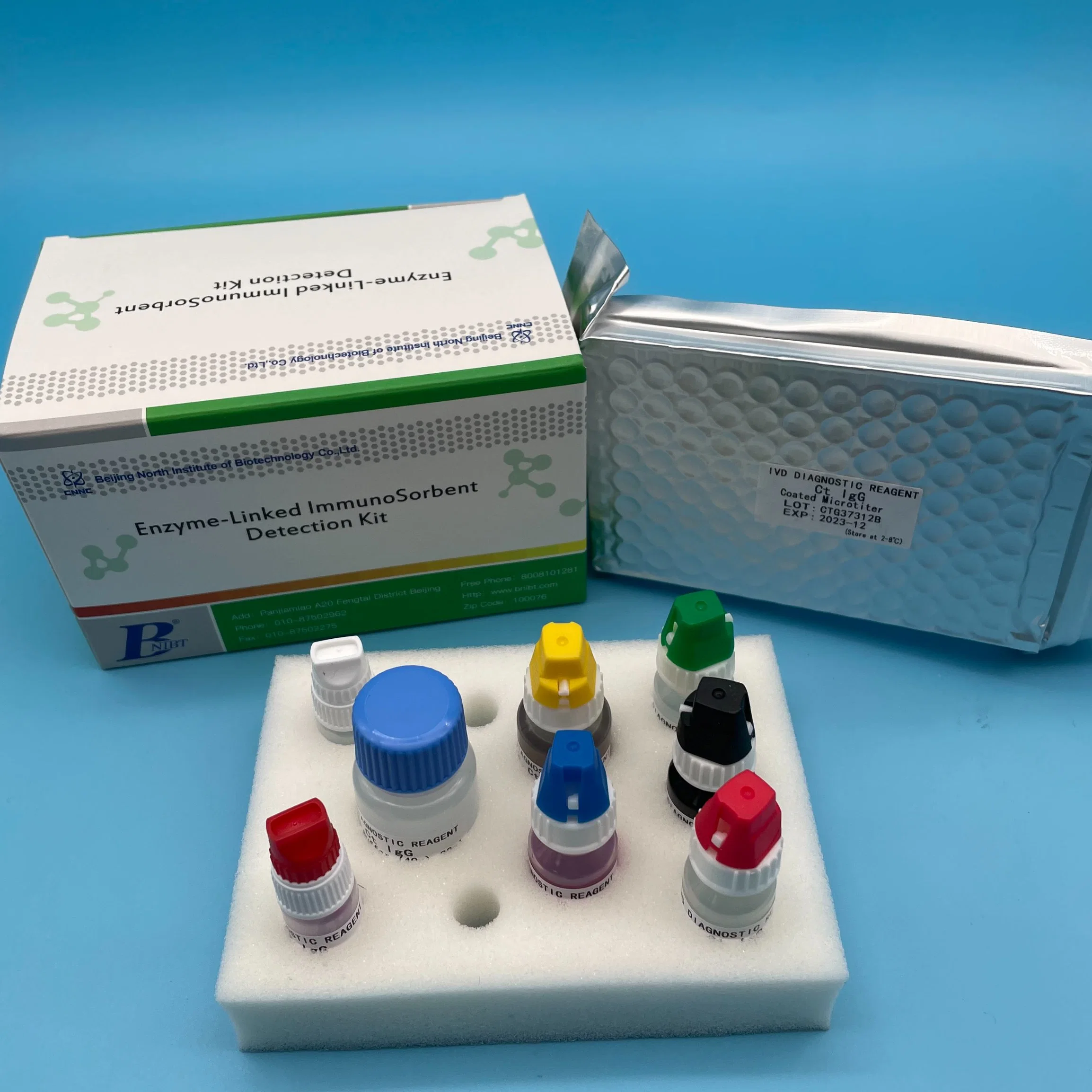 Cfda aprobado Elisa reactivo Kits (CT) anticuerpos contra Chlamydia trachomatis.