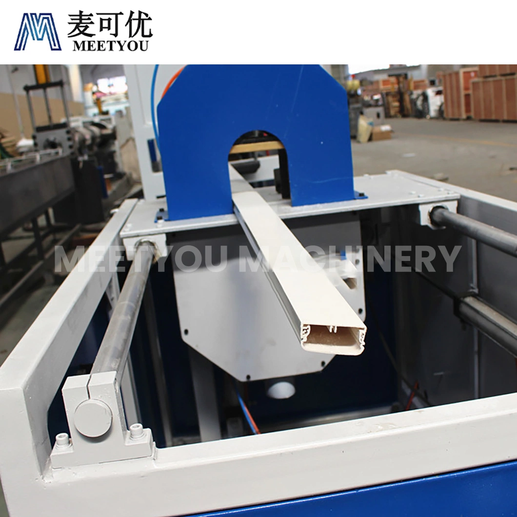 MeetYou Machinery Profil produzierende Maschine OEM Custom China PVC Uniform Plastifizierung PVC Trunking Extruder Maschine Fabrik Konfigurieren Doppelte Schneidemaschine