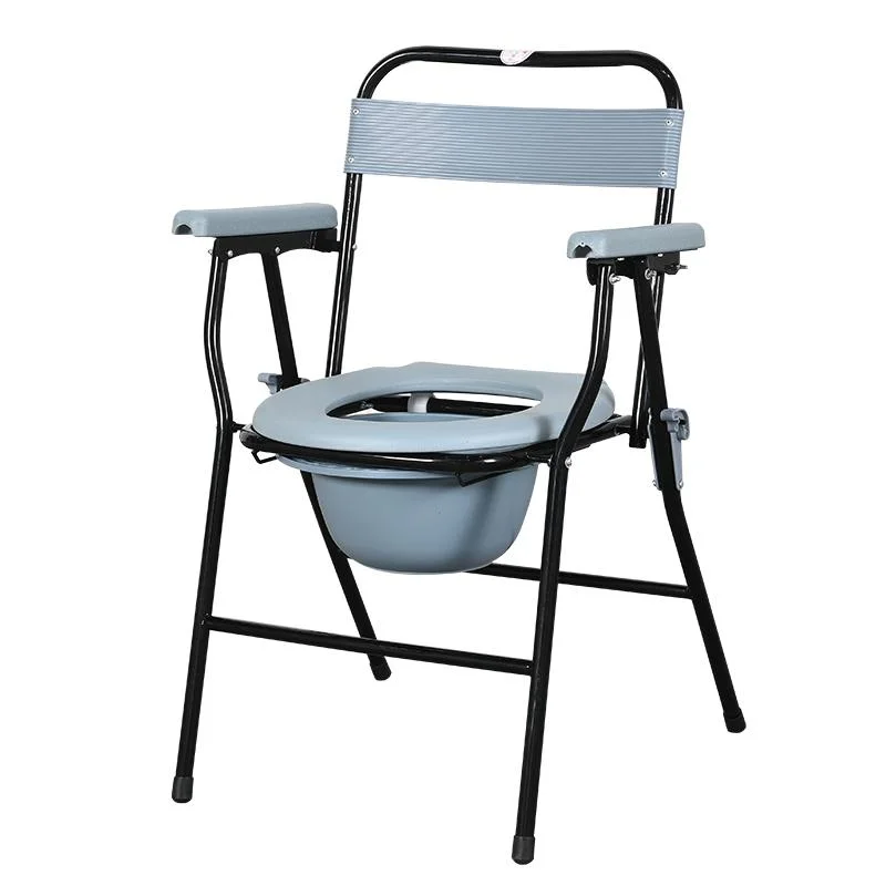 Multiple Styles Foldable Metal Commode Toilet Chair for Elderly