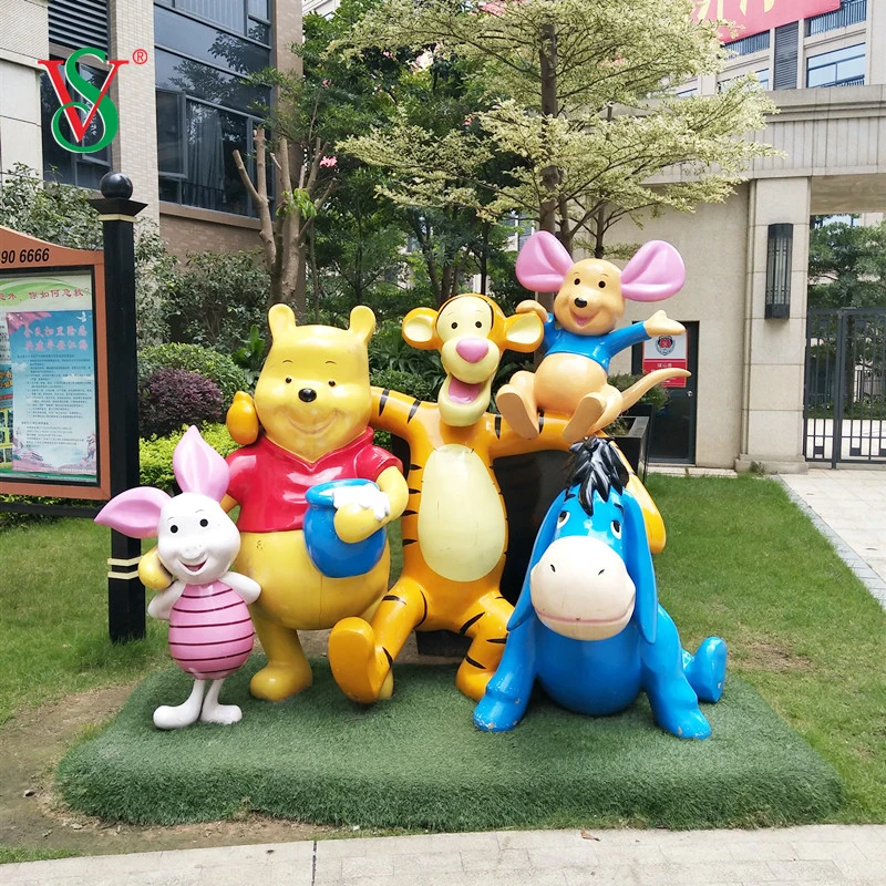 Life Size Fiberglass Mickey Resin Cartoon Characters for Garden Residential Park Decoration