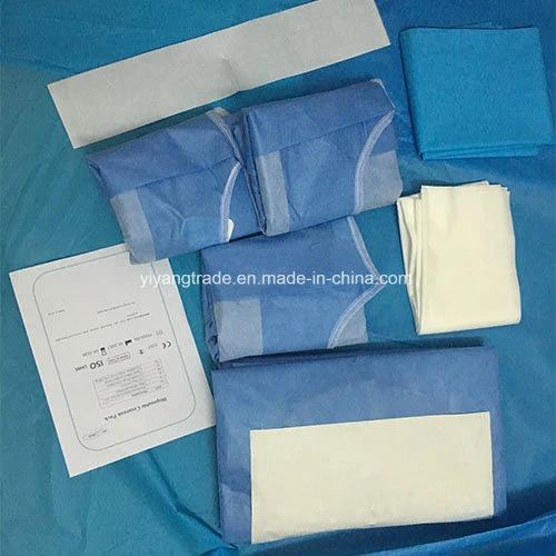 Óxido de etileno descartável estéril Capa Cirúrgica Packs Universal