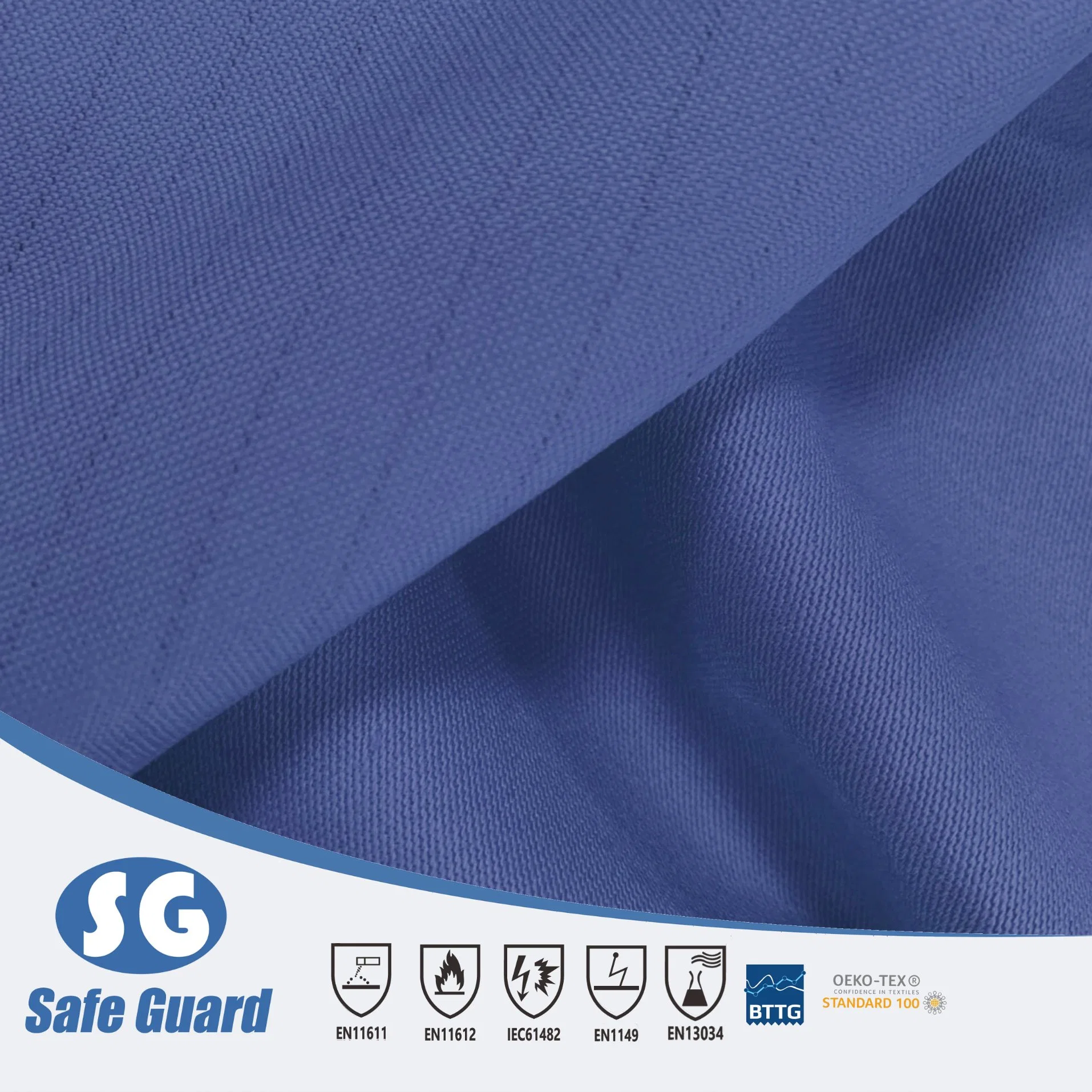 280GSM Fireproof Anti Static Chemical Proof Twill Fabric for Safety Uniform