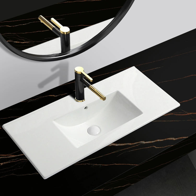 Hot Sale Ceramic Rectangular Art Basin Vanity Easy Clean Sink