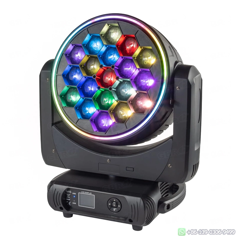 Gbr-Be1940r 19x40W LED B-Zoom ojo moviendo la cabeza con el anillo de luz efecto