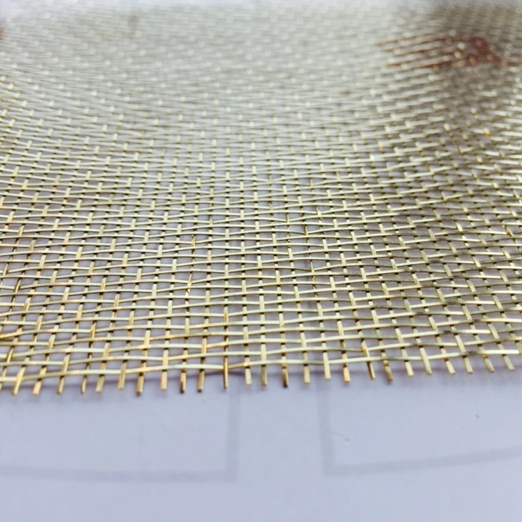 Glass Laminated Mesh Xy-R-09 Architectural Brass Woven Mesh Fabric