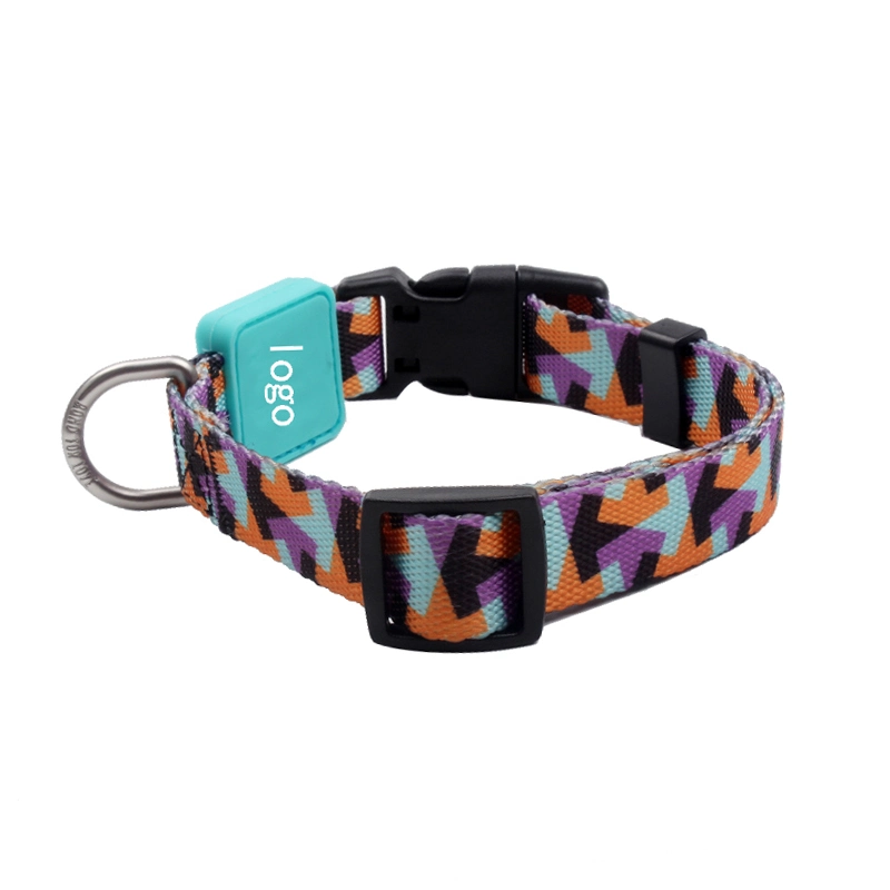 Wholesale/Supplier Pet Supply Printed Lightweight Dog Collar Leash Custom Design Private Label Dog Collar and Leash Set Neoprene Padded Nylon Luxury Dog Collar Leash