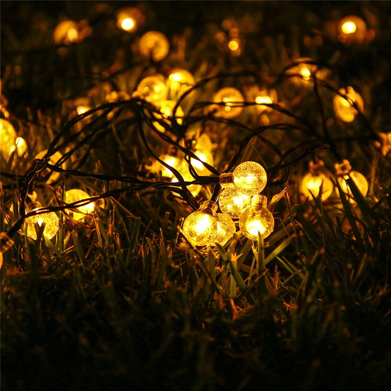 Newish 30 Bulbs 6.5m 8 Models Effect Waterproof Christmas Garden Lights Outdoor Decor Round Solar Power LED String Light