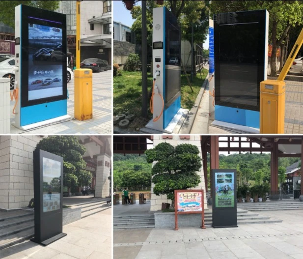 Floor Standing Outdoor Double Side LCD Panel Display Advertising Sign Ad Player