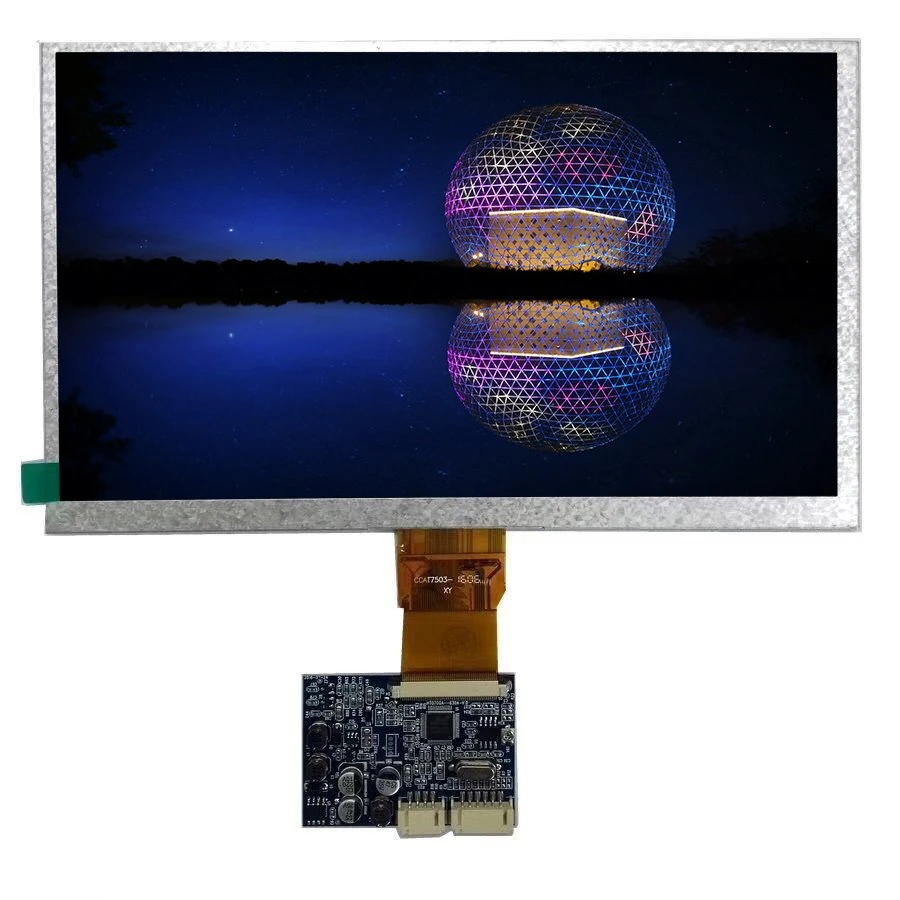 Módulo de ecrã LCD TFT 1024X600 de 10,1 polegadas com placa de condutor para Telefone com porta de vídeo