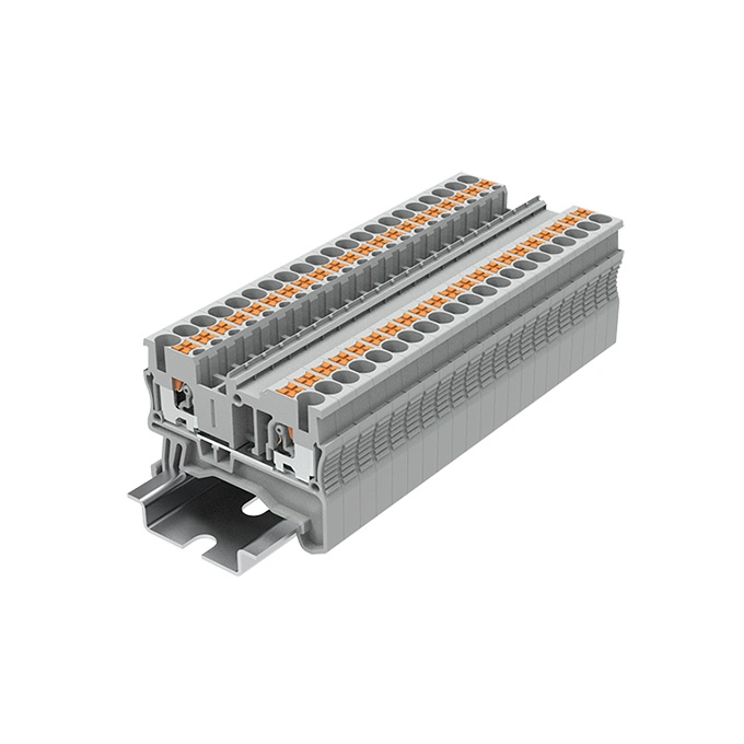 PT16-3-G Push in Spring Type DIN Rail Terminal Block Connector