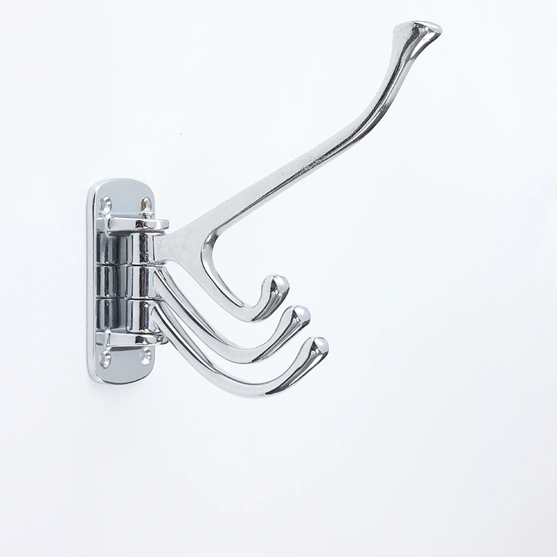 Modern Wall Hook Zinc Alloy Hanging Clothes Rotating Coat Hooks for Home