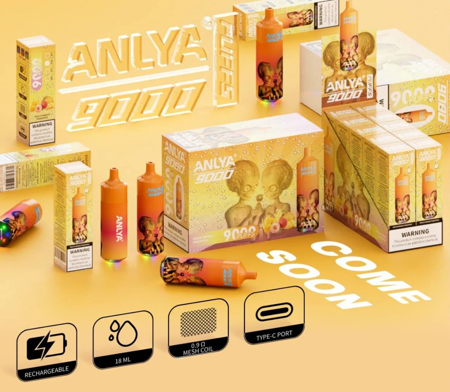 2023 Nouvelle fabrique originale jetable E-cigarette Bang 9000/9K puffs avec 6 saveurs