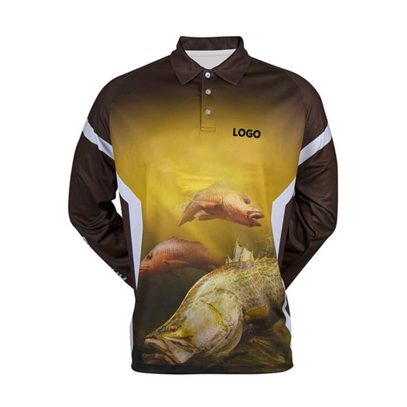 High quality/High cost performance  Sport Uniform 100 Polyest Custom Long Sleeve Polo Fishing Shirts Clothing