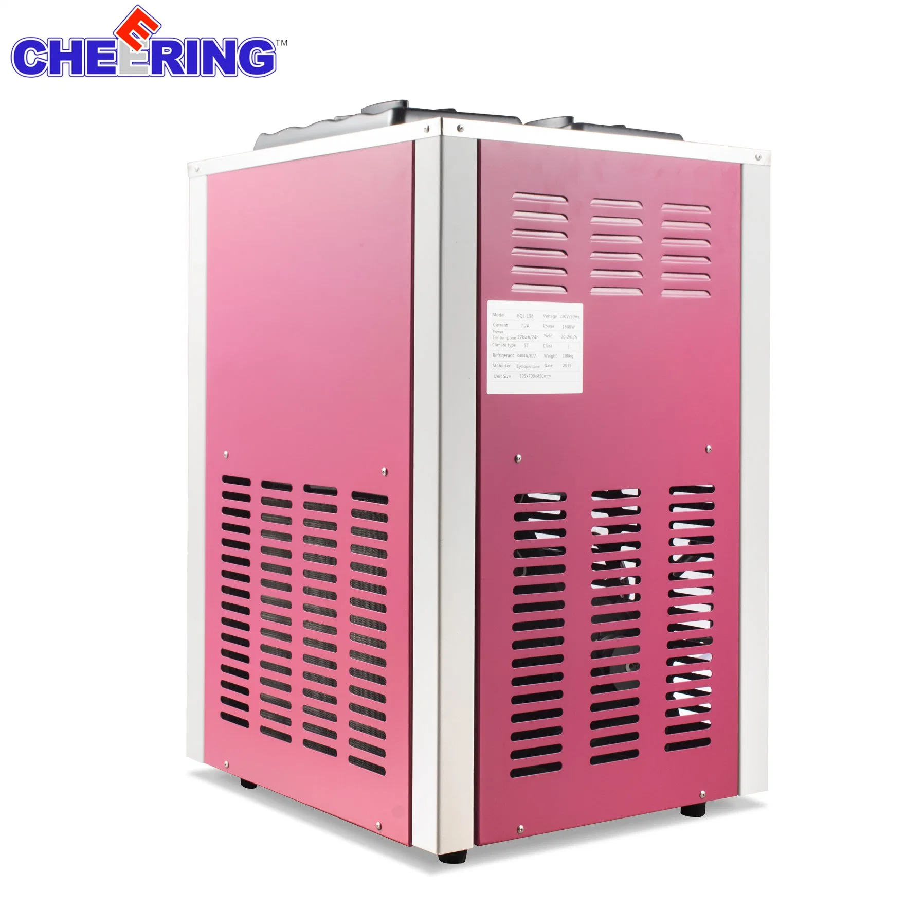 China Desktop 3 Flavors Soft Ice Cream Machine Commercial Vertical Freezer Ice Cream Maker for Sale