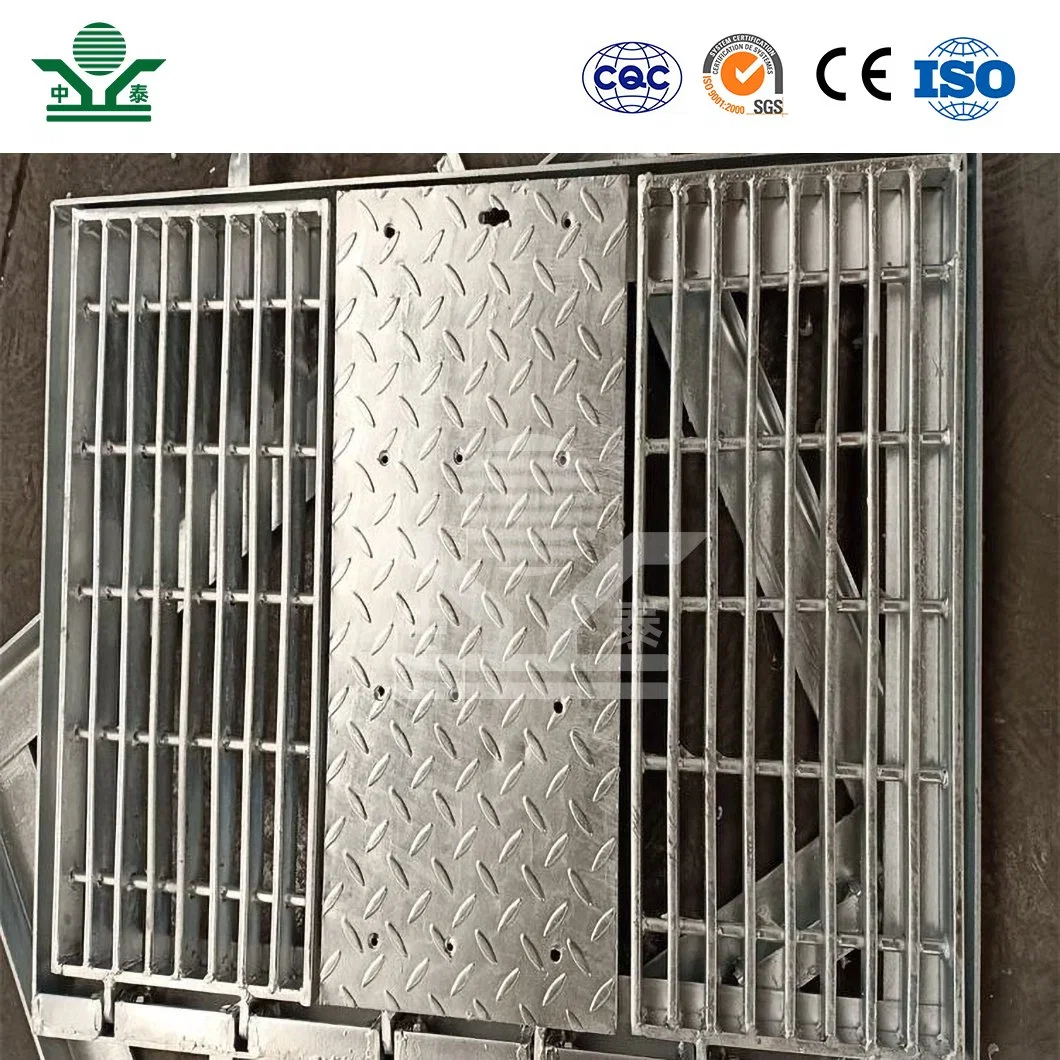 Zhongtai Grate Drains China Manufacturers Swimming Pool Drainage Grates 1 - 1/4 Inch X 1/8 Inch Steel Grating for Drainage