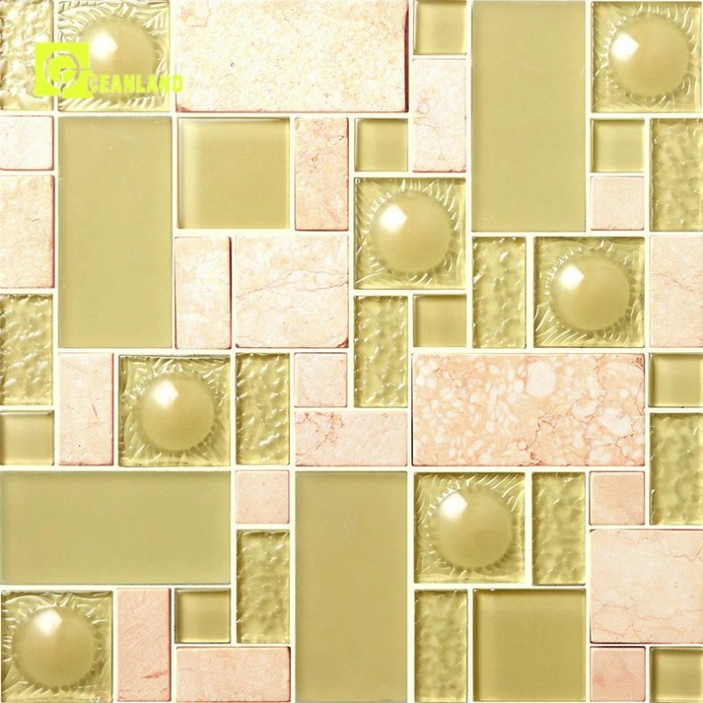 Marble Mosaic Mixed Colors Tile for Bathroom Wall