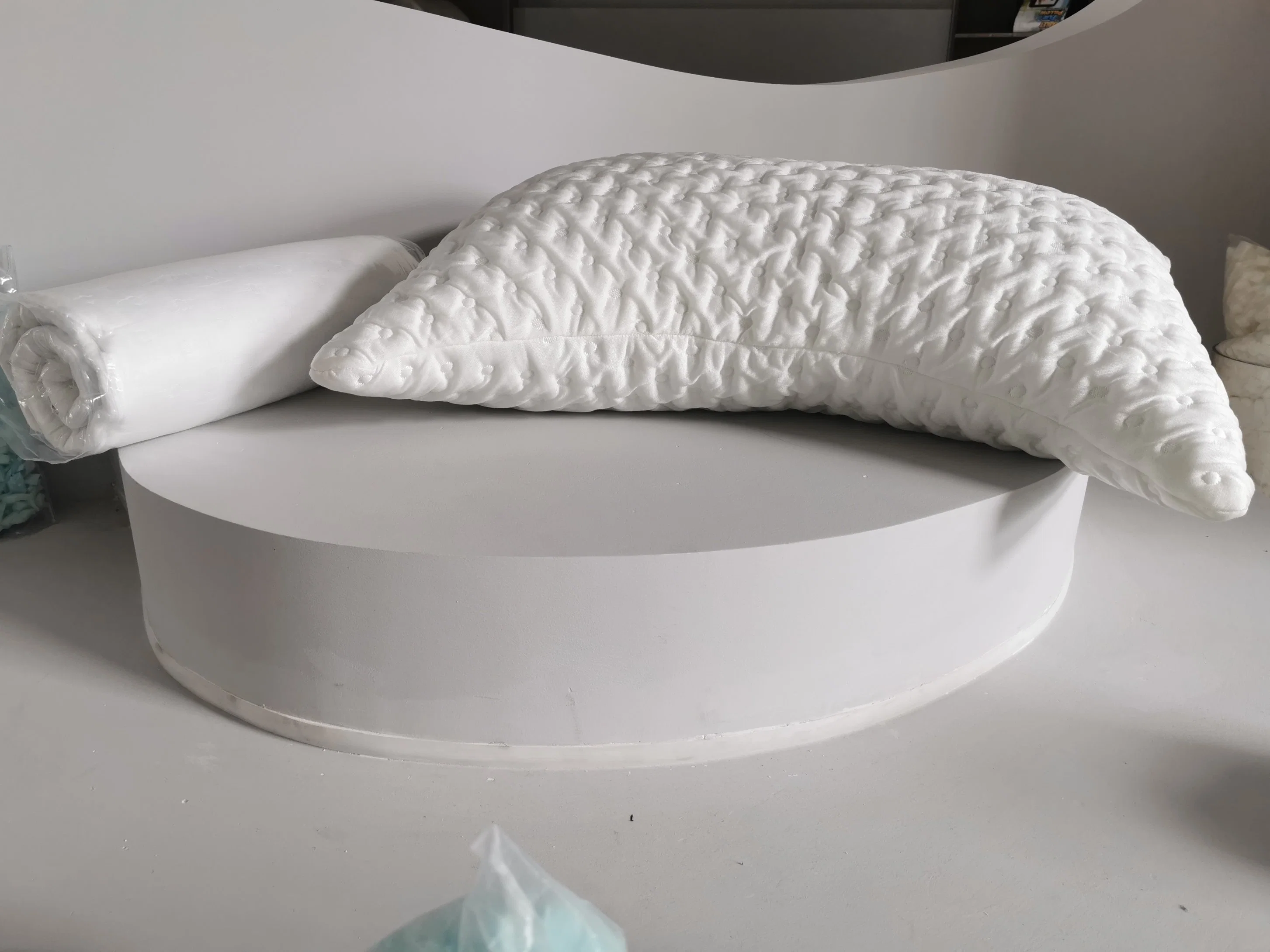 fashion Moon Shape High quality/High cost performance  Double Size Slow Rebound with Fabric Shredded Memory Foam Pillow
