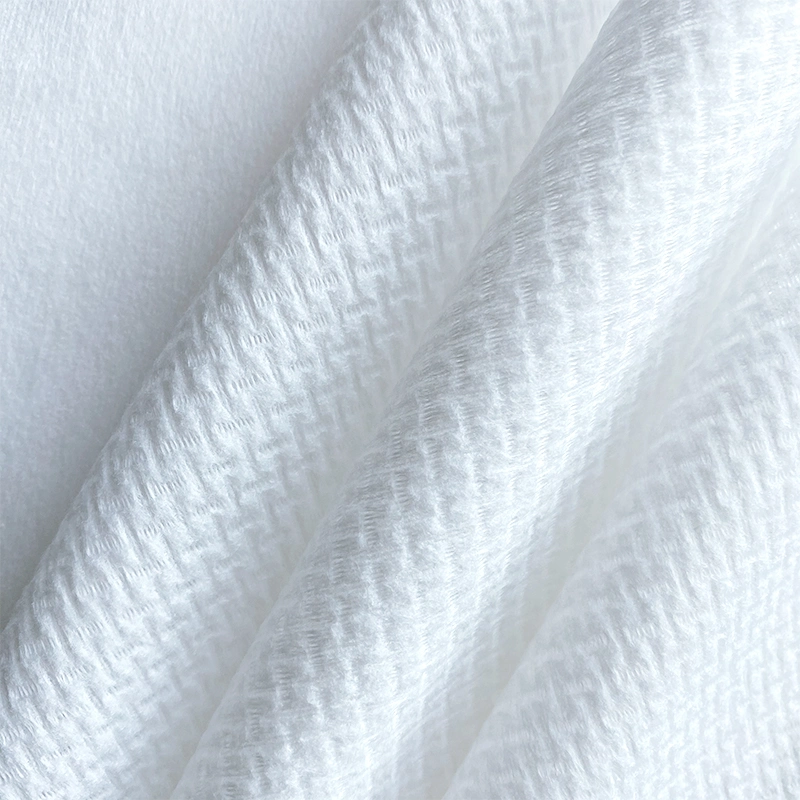 100% Polyester 60GSM Tissu non tissé Spunlace pour lingette humide