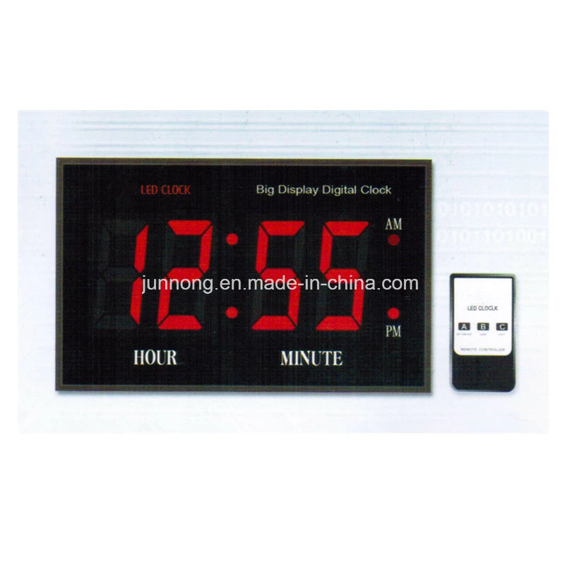 LED Large Digit Display Wall Time Clock with Remote Control