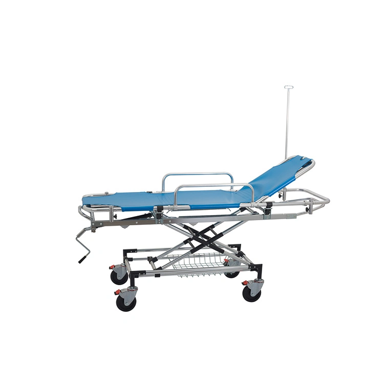 Medical Instrument Top Quality in The Market Medical Emergency Hospital Bed Stretcher with I. V. Pole Yxh-2L