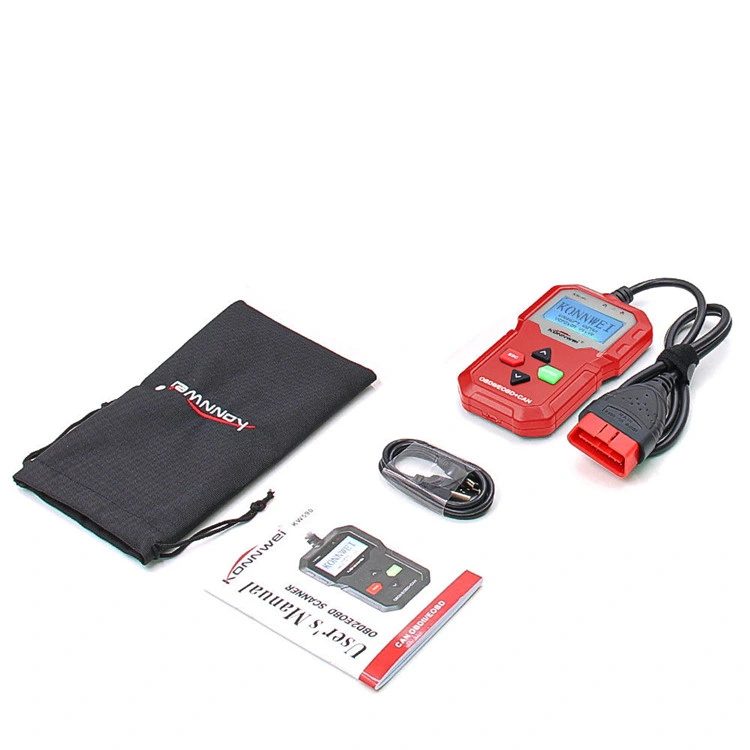 Konnwei KW590 de diagnostiquer les problèmes de lecteur OBD2 Voiture Lecteur de code de diagnostic automatique des outils pour le 12V de l'essence, les véhicules Diesel 7 langues