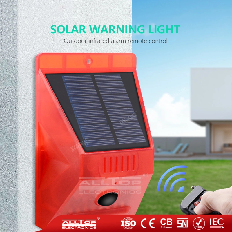 Alltop Solar Security Alarm System with Remote Control Solar Motion Security Light for Outdoor Use