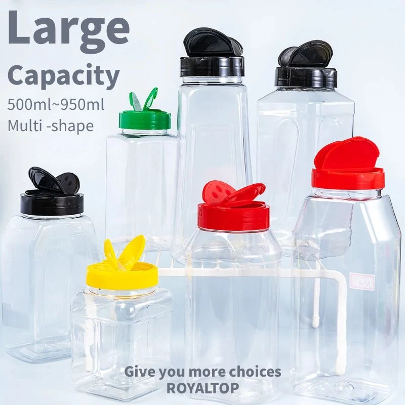 China Supplier Spice Bottle Salt and Pepper Container Plastic Spice Bottle with Shaker Lid