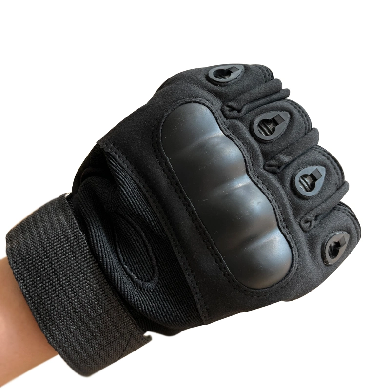 Durable Military Safety Half Fingers Oxford Black Tactical Gloves