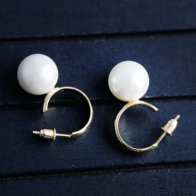 925 Sterling Silver Pearl and Silver Earrings for Women