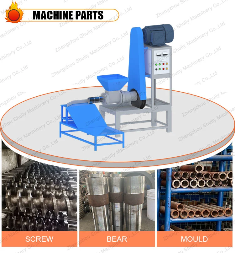 Wheat Straw Charcoal Briquette Making Machine Sawdust Briquette Screw Extruder