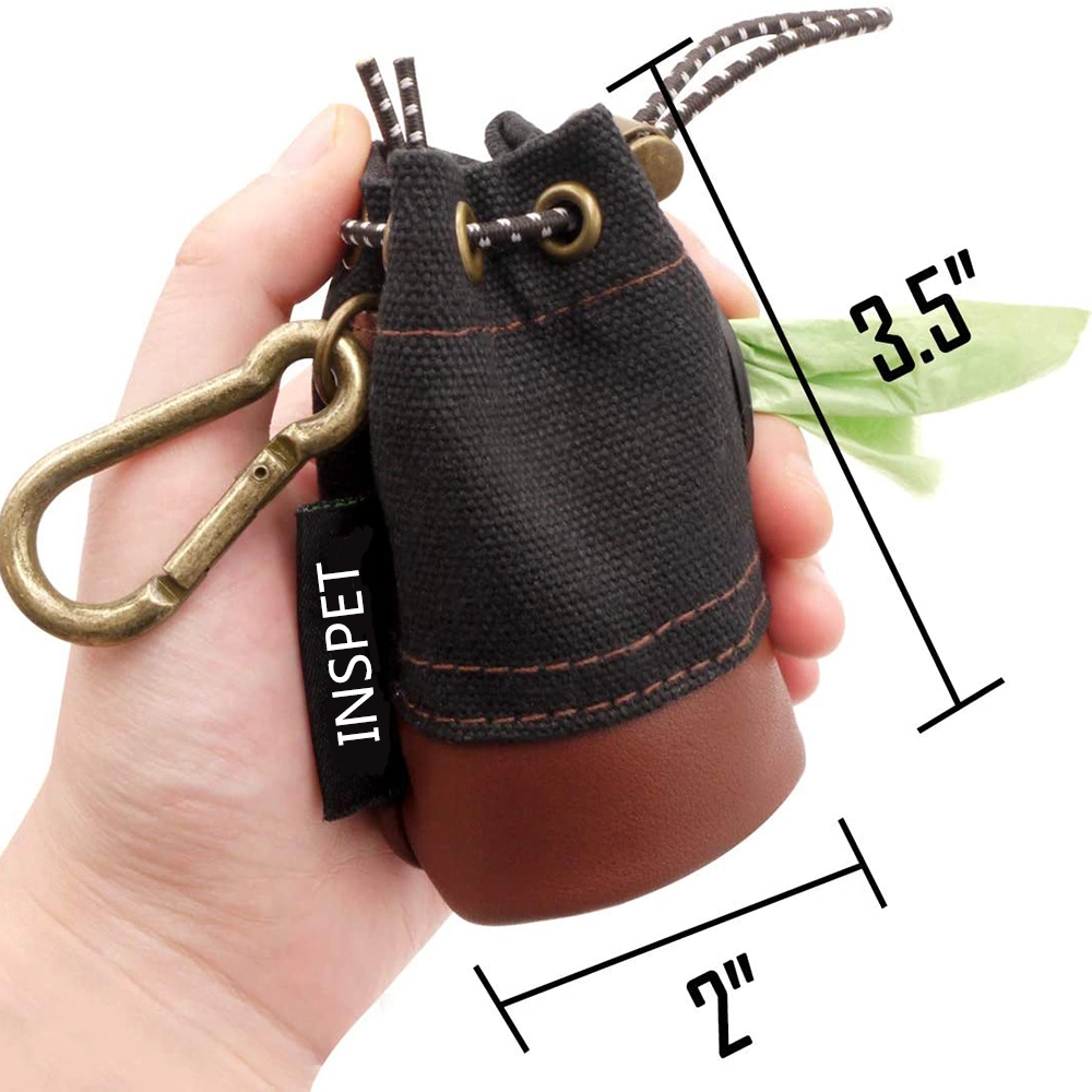 Dog Poop Bag with PU Leather Padded