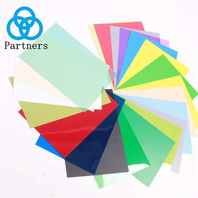 Color PVC Plastic Sheet Glossy Red Yellow Blue Green Hard Film 0.5mm Bright Black and White Thin Sheet