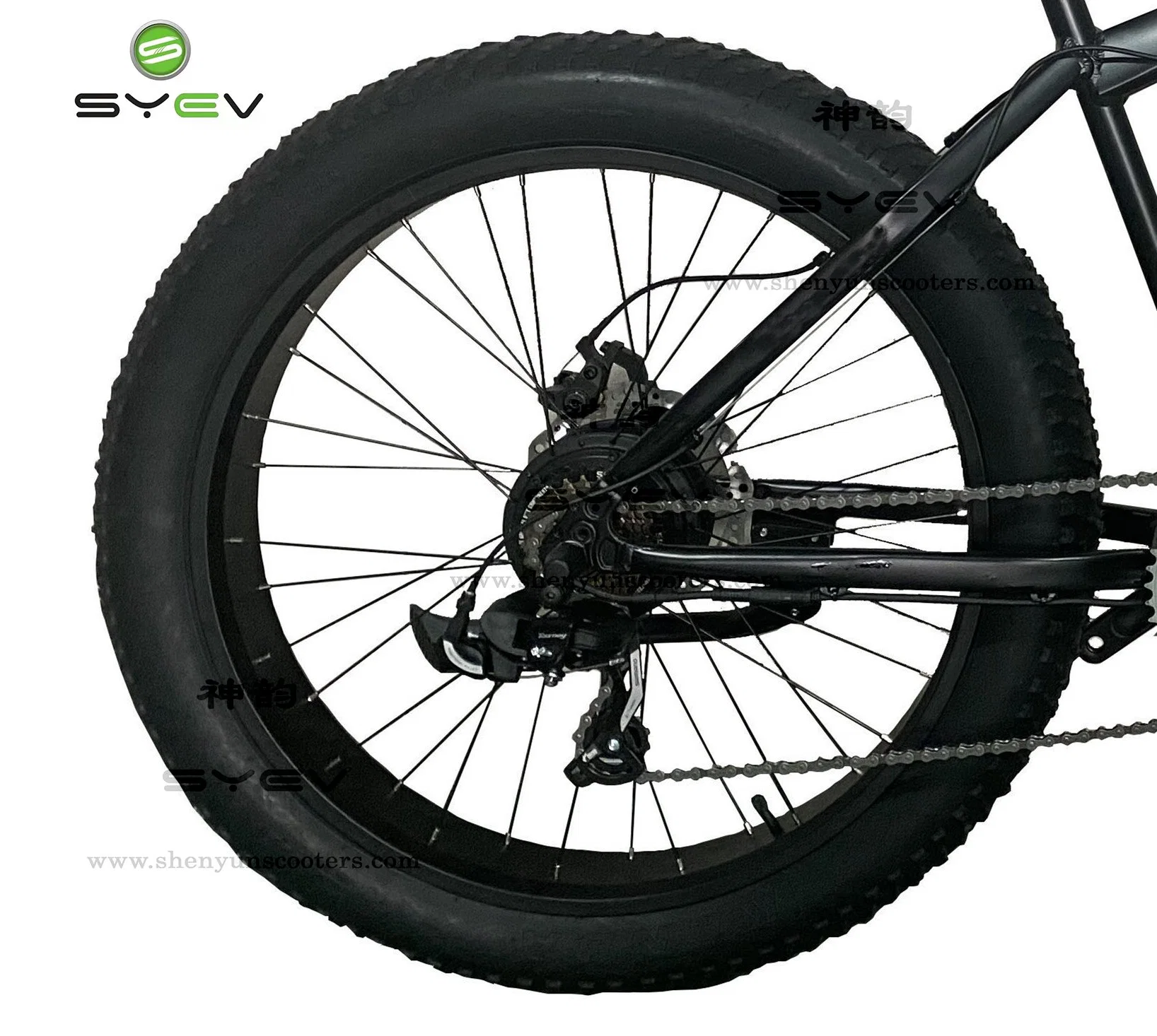 26inch Fat Tyre Light Weight Mountain Electric Bike E Bike Electric Bicycle Shimano 7 Speed Alloy Frame 25km/H Max Load 120kg